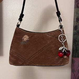 Chic Brown Velvet Bag